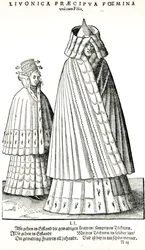 Costumes of a Livonian Noblewoman and Her Daughter, 1577